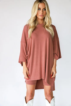 Sweet Me Oversized Shirt w/ Shorts set