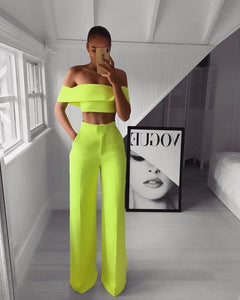 Gorgeous at Brunch" Crop Top 2-Piece set