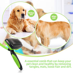 The Slicker Self Cleaning Dog Brush