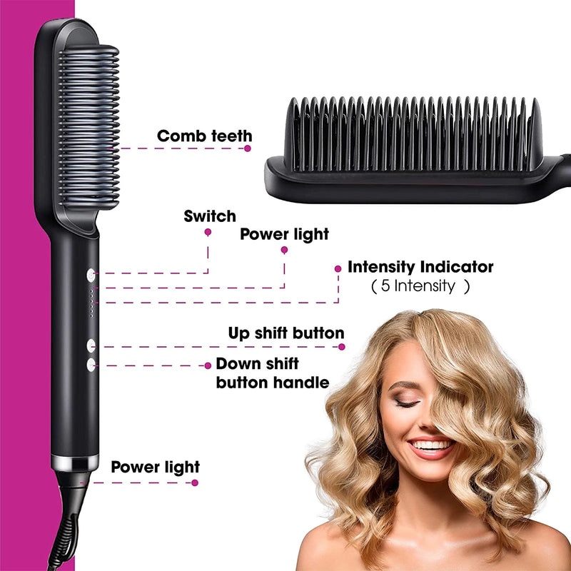 The Red Hot Multi-speed Curling Iron Hairbrush